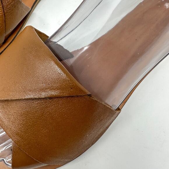 ASOS Brown Leather Slide Sandal, GUC, Size 5, MSRP $79 - Picture 7 of 14